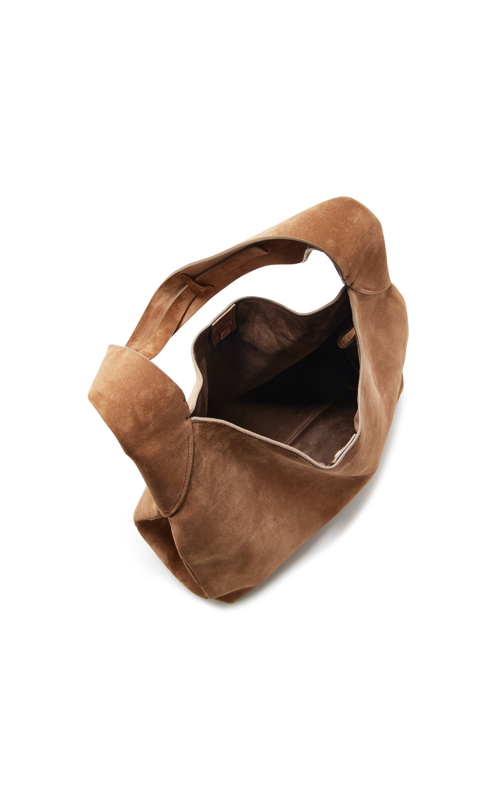 Small Suede Hobo Bag brown - 4