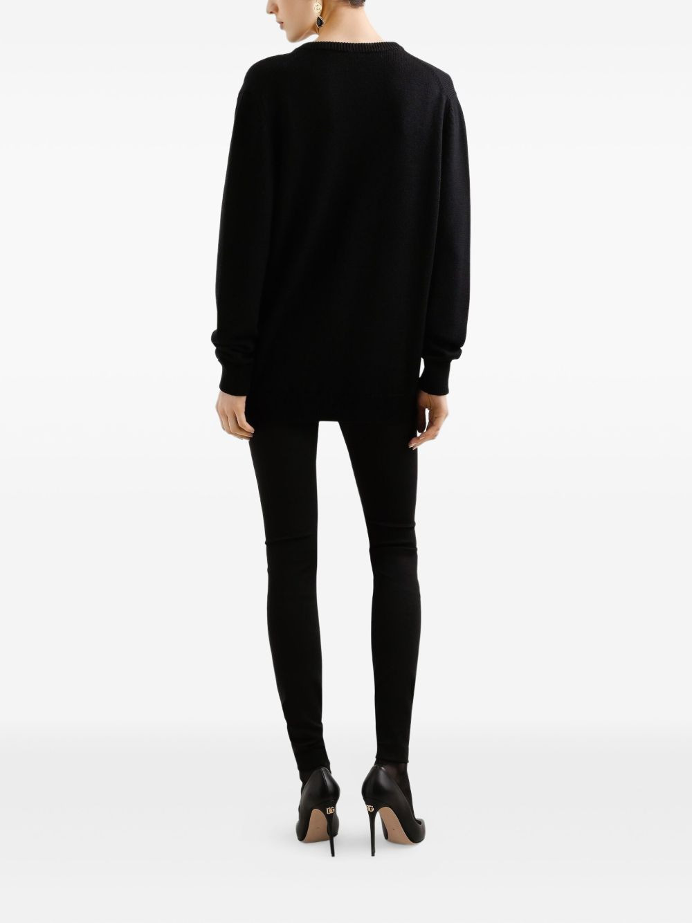 V-neck embroidered sweater - 3
