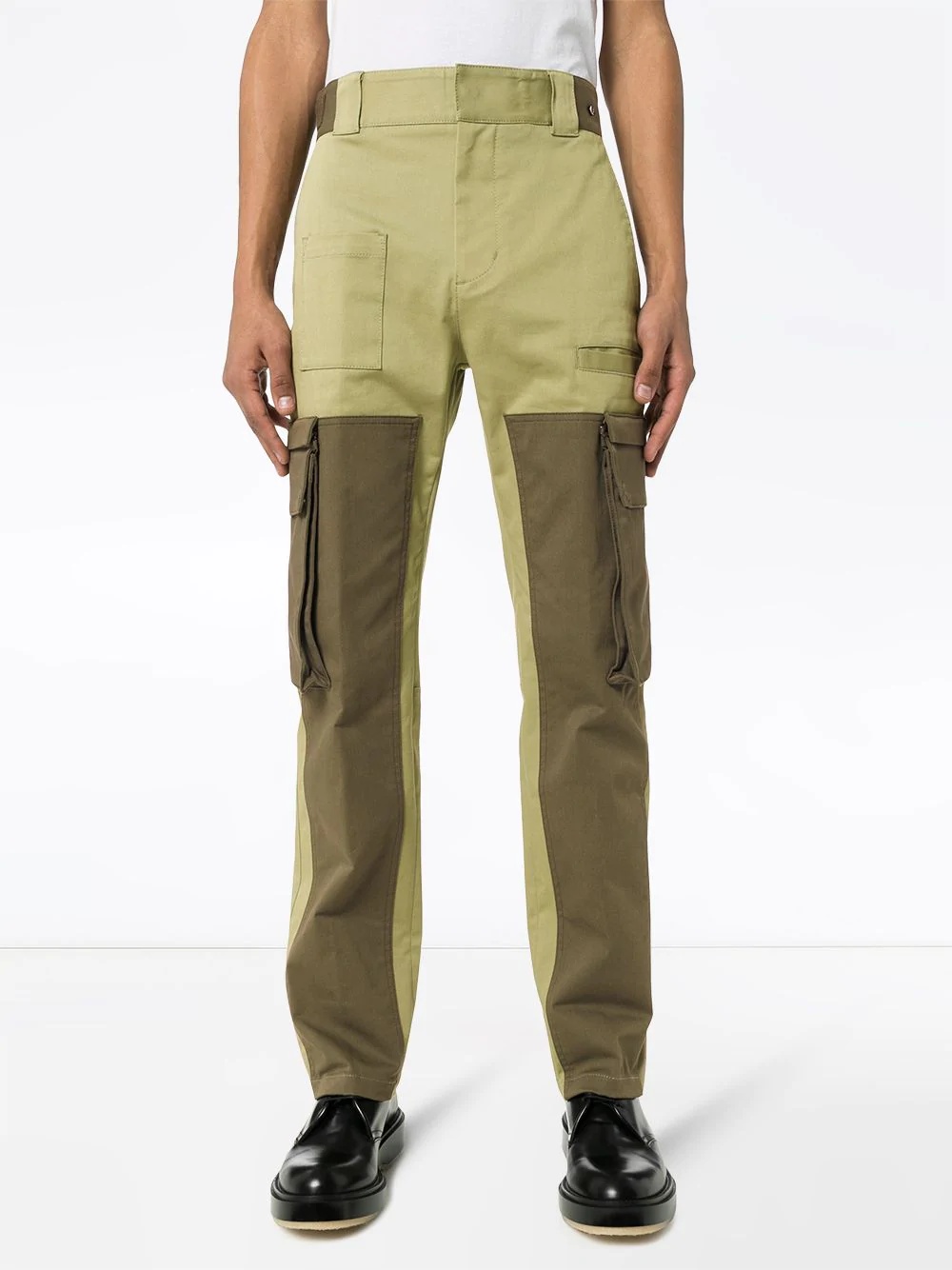 contrast panel cargo pants - 3