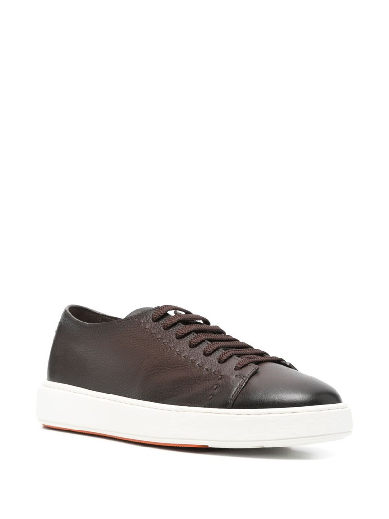 Santoni leather sneakers outlook