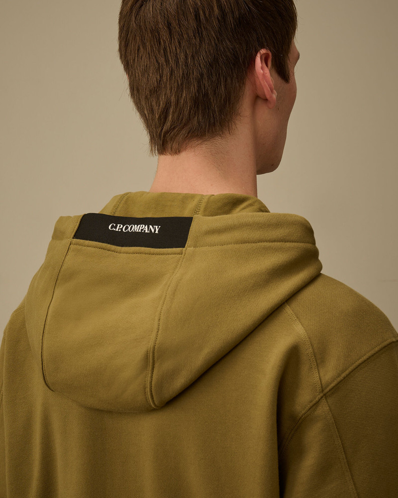 Diagonal Raised Fleece Hooded Lens Sweatshirt 6