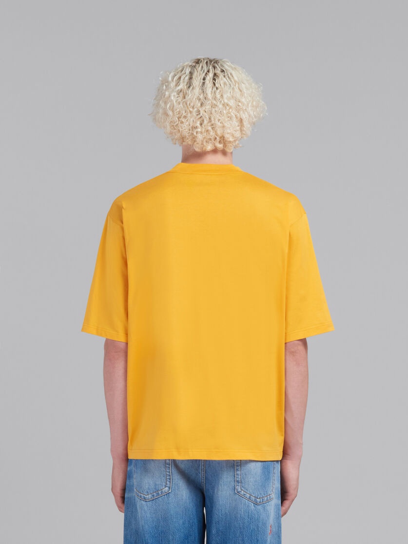 ORANGE BIO COTTON T-SHIRT WITH MINI LOGO - 3