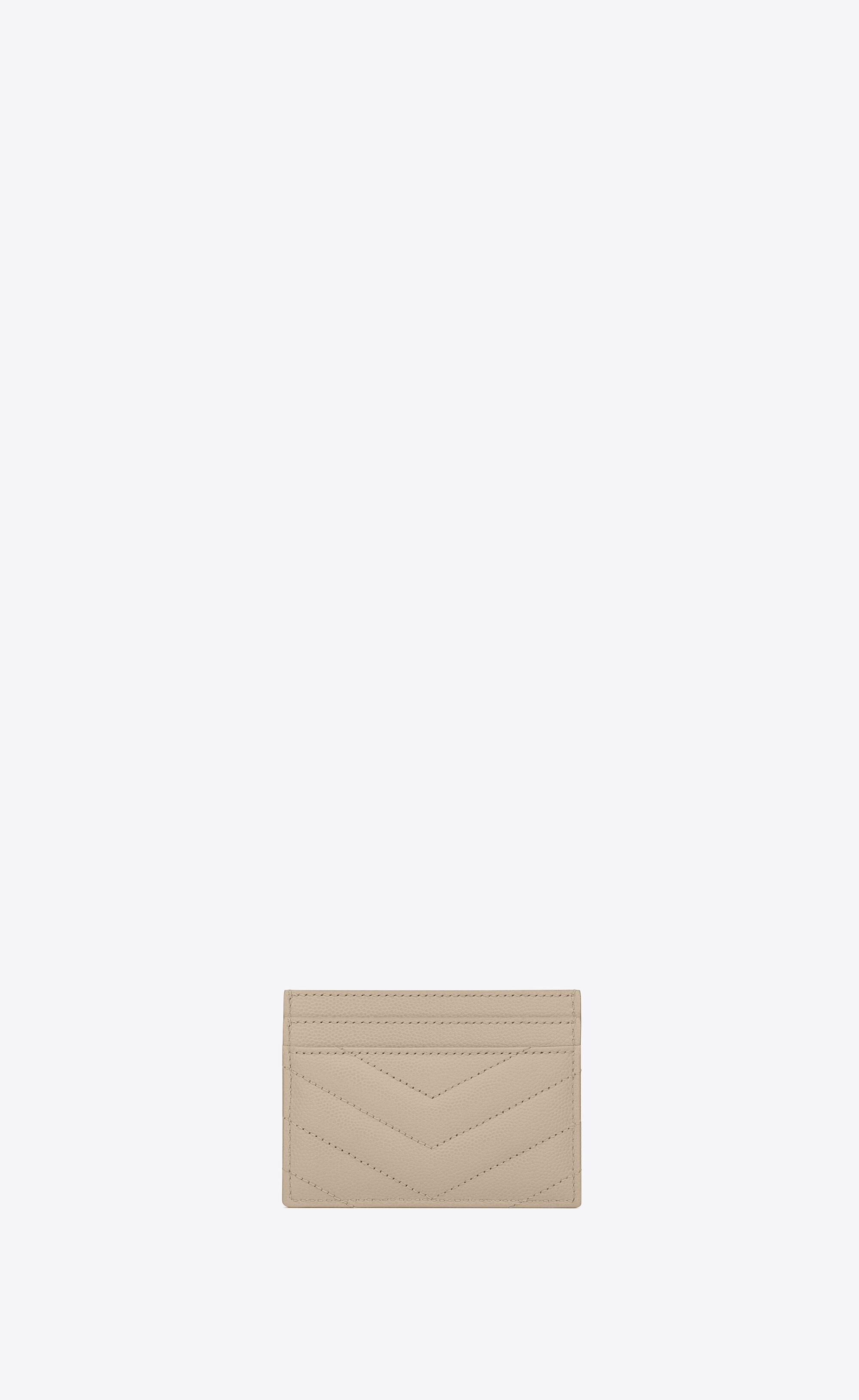 monogram card case in grain de poudre embossed leather - 2