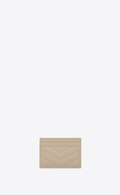 SAINT LAURENT monogram card case in grain de poudre embossed leather outlook