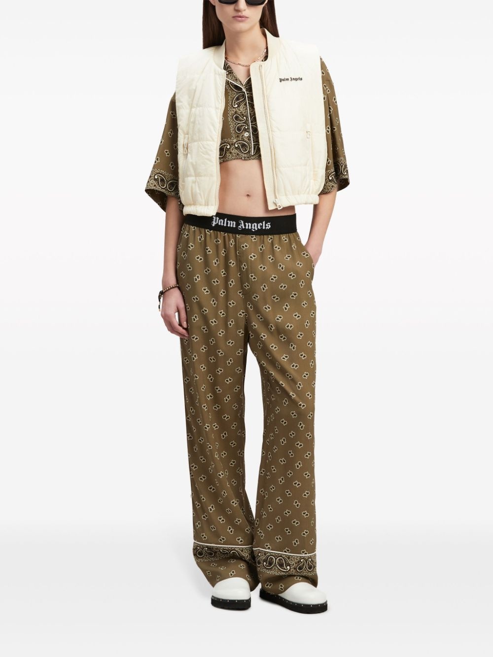 paisley-print straight-leg trousers - 2