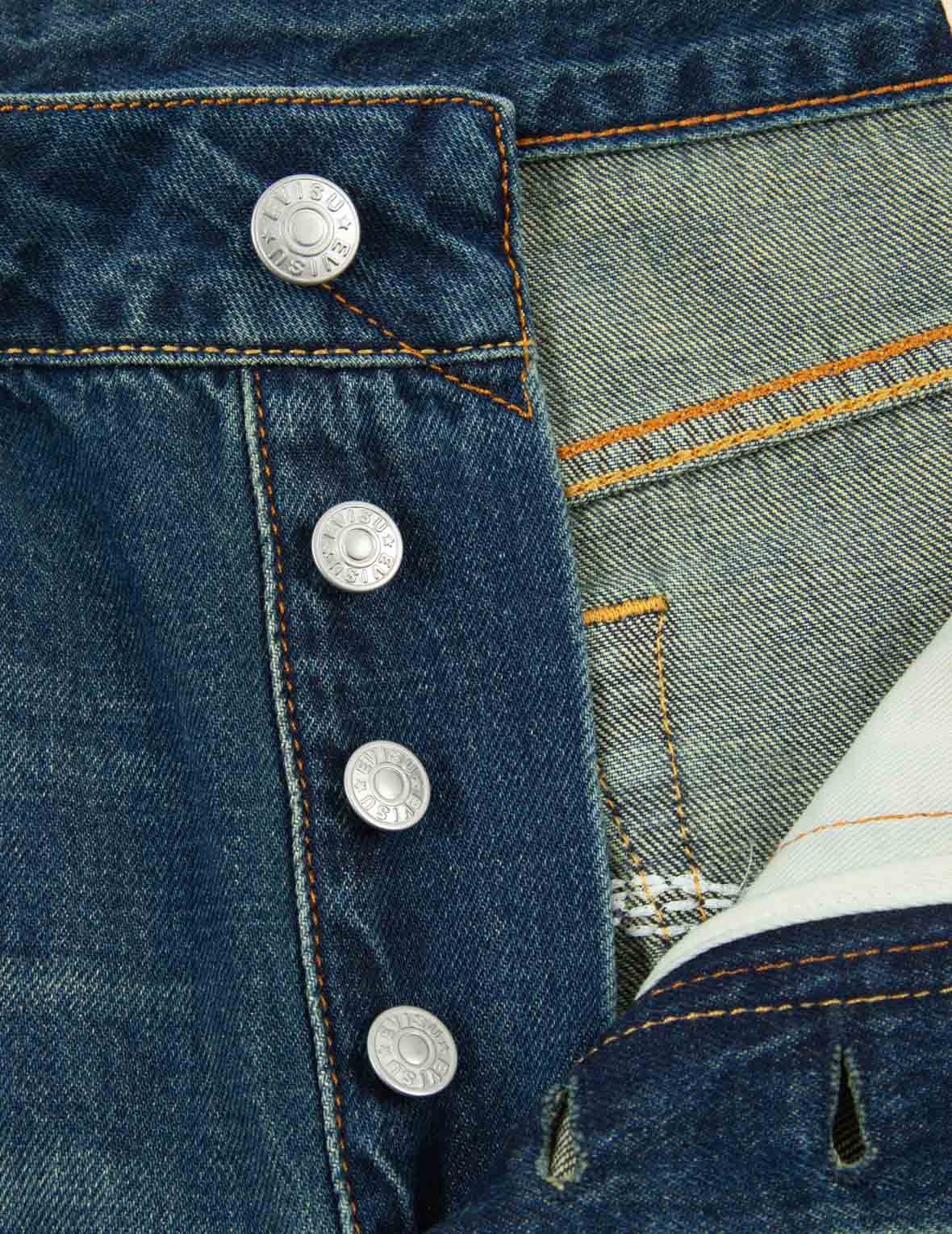 DAICOCK DISCHARGED PRINT AND EMBROIDERY DENIM SHORTS - 8