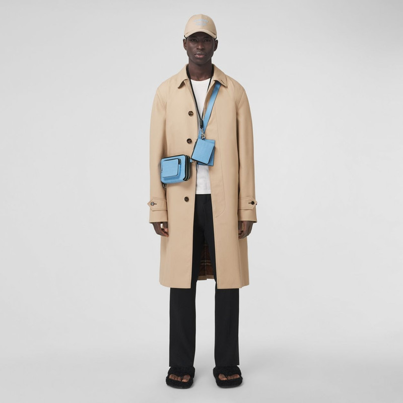 Embossed Check Leather Crossbody Bag 6