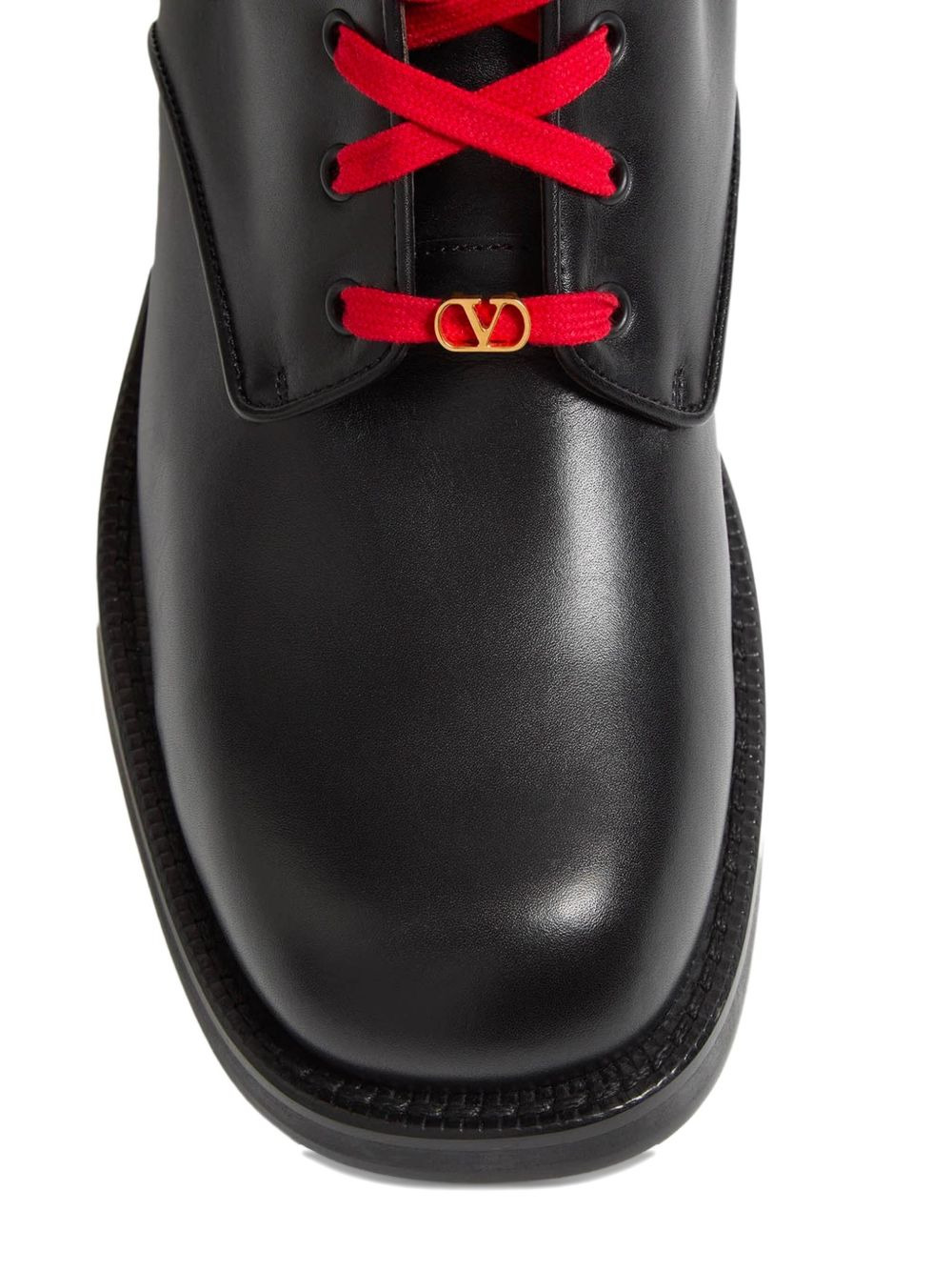 lace-up leather boots - 4