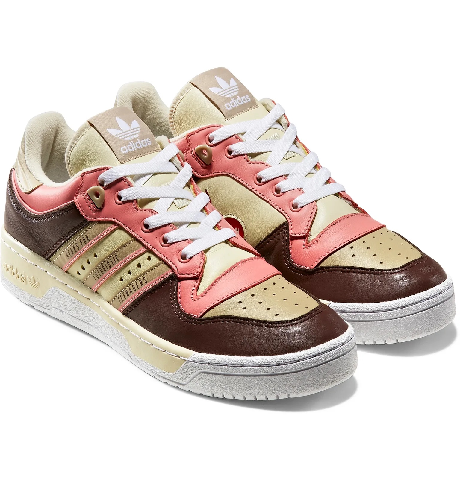 adidas + Human Made Rivalry Colour-Block Leather Sneakers 