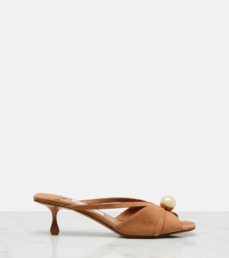 Siva 50 embellished suede mules 4