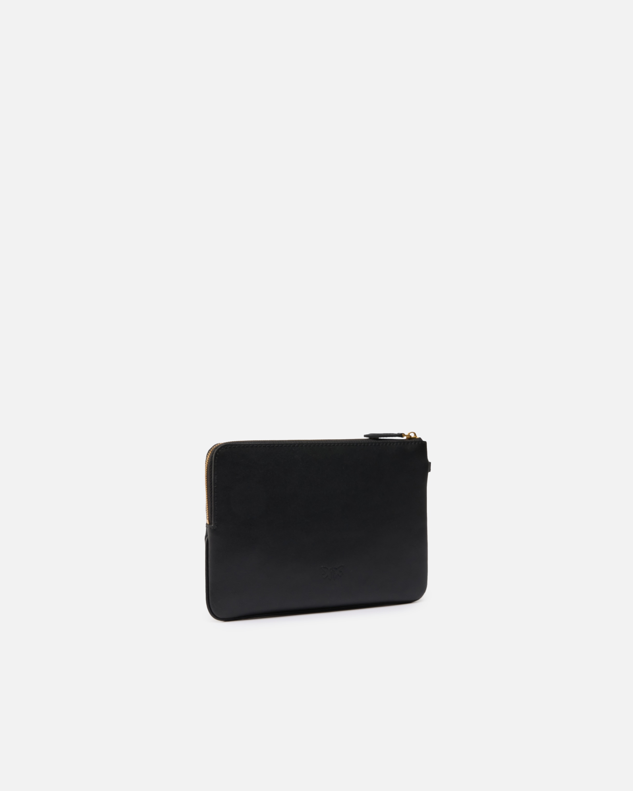SQUARE LEATHER WRIST CLUTCH BAG WITH BIRD LOGO - 2