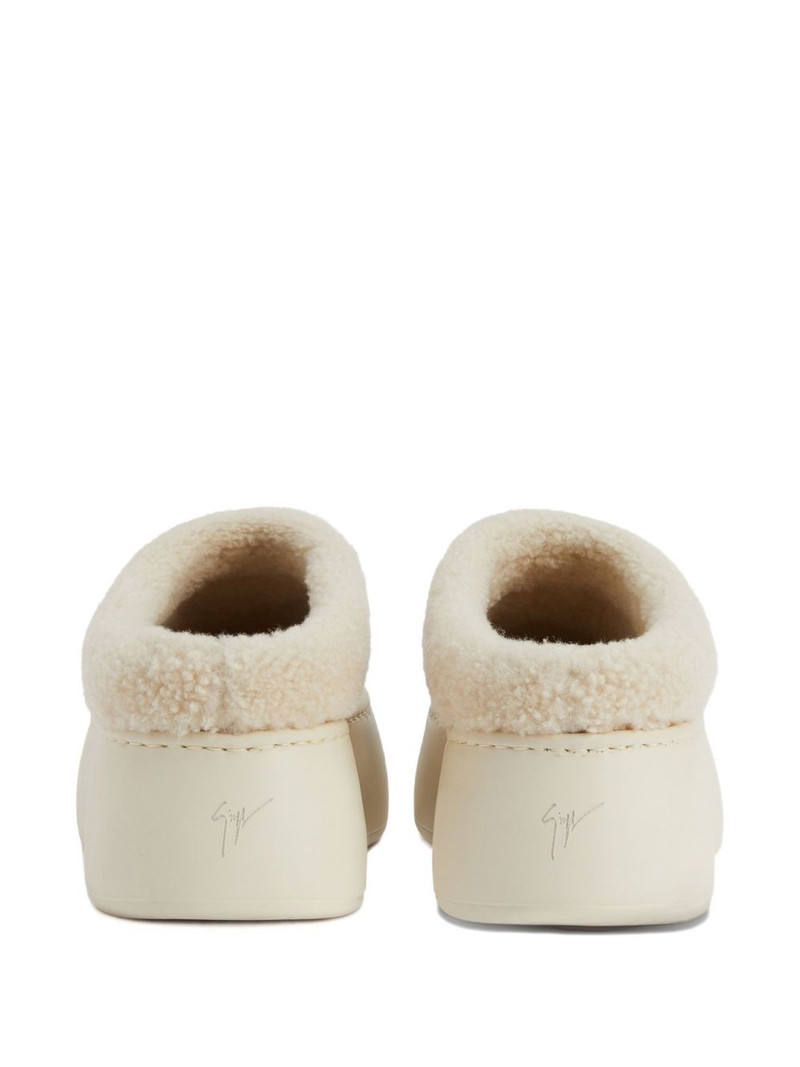 faux-shearling platform clogs 3