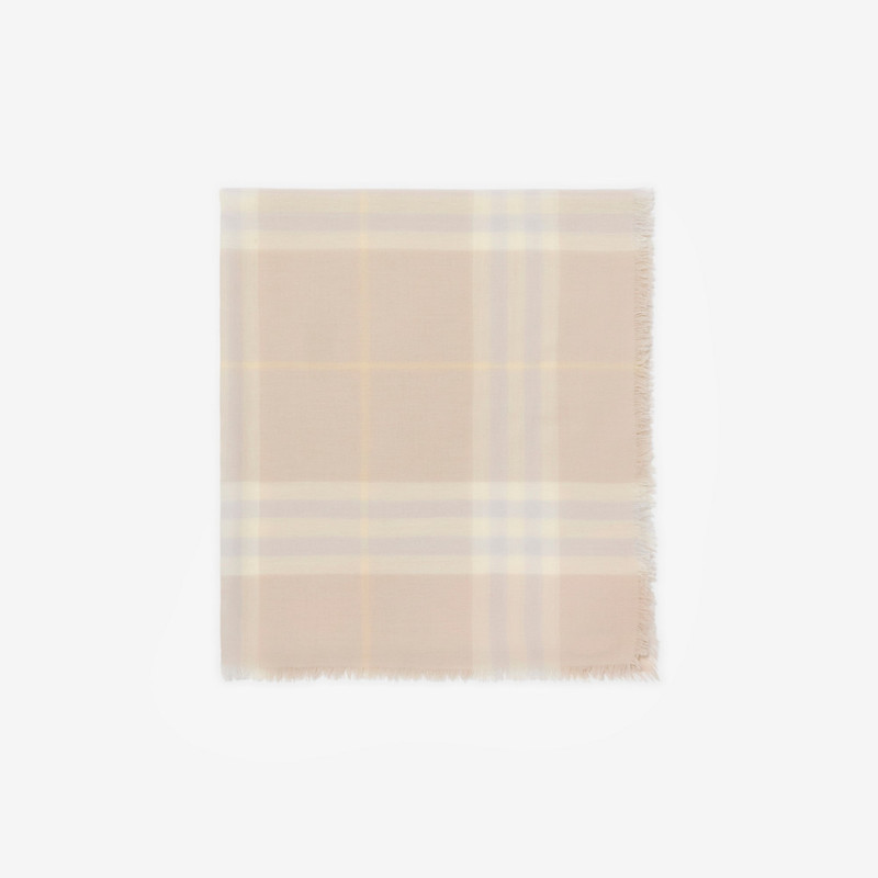 Wide Check Wool Scarf 6