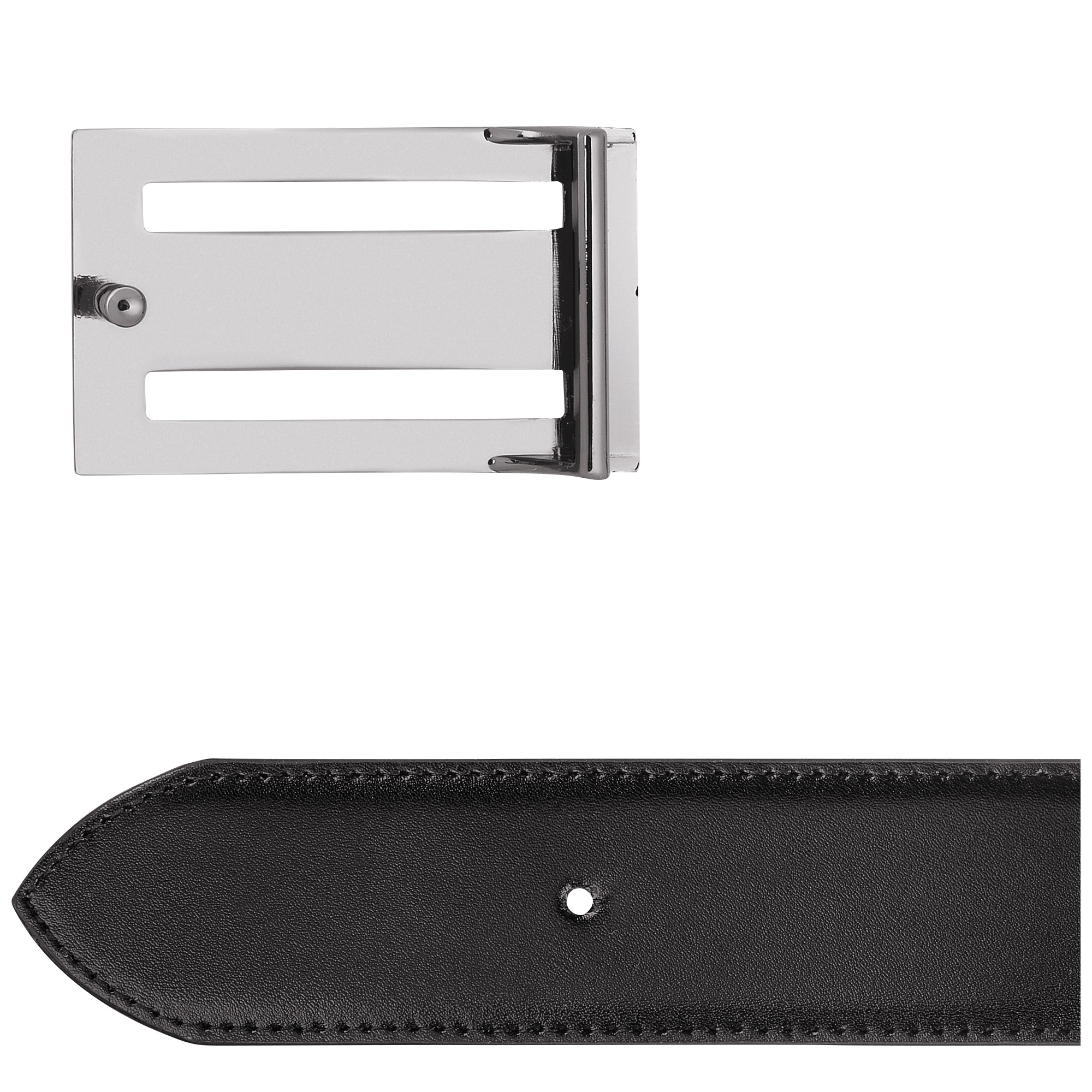 Delta Box Men's belt Black/Mocha - Leather - 3
