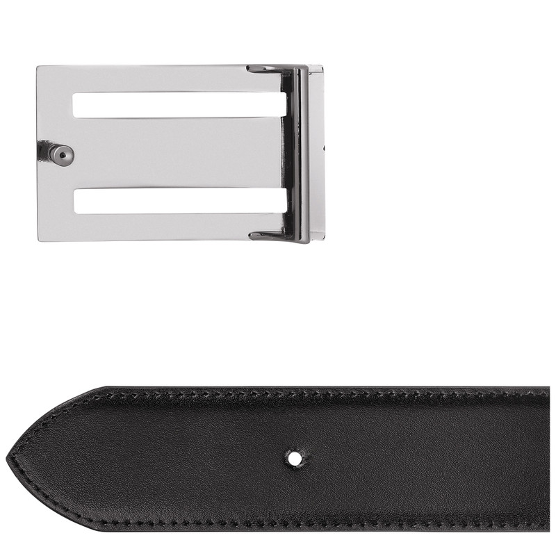 Delta Box Men's belt Black/Mocha - Leather 3