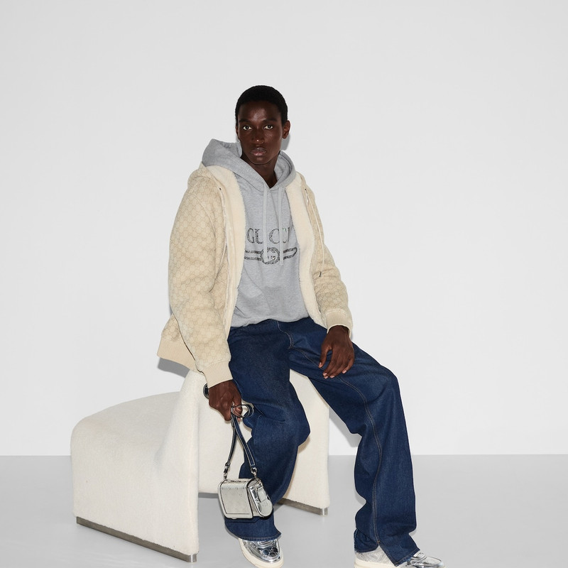 Embroidered jersey hooded sweatshirt 6