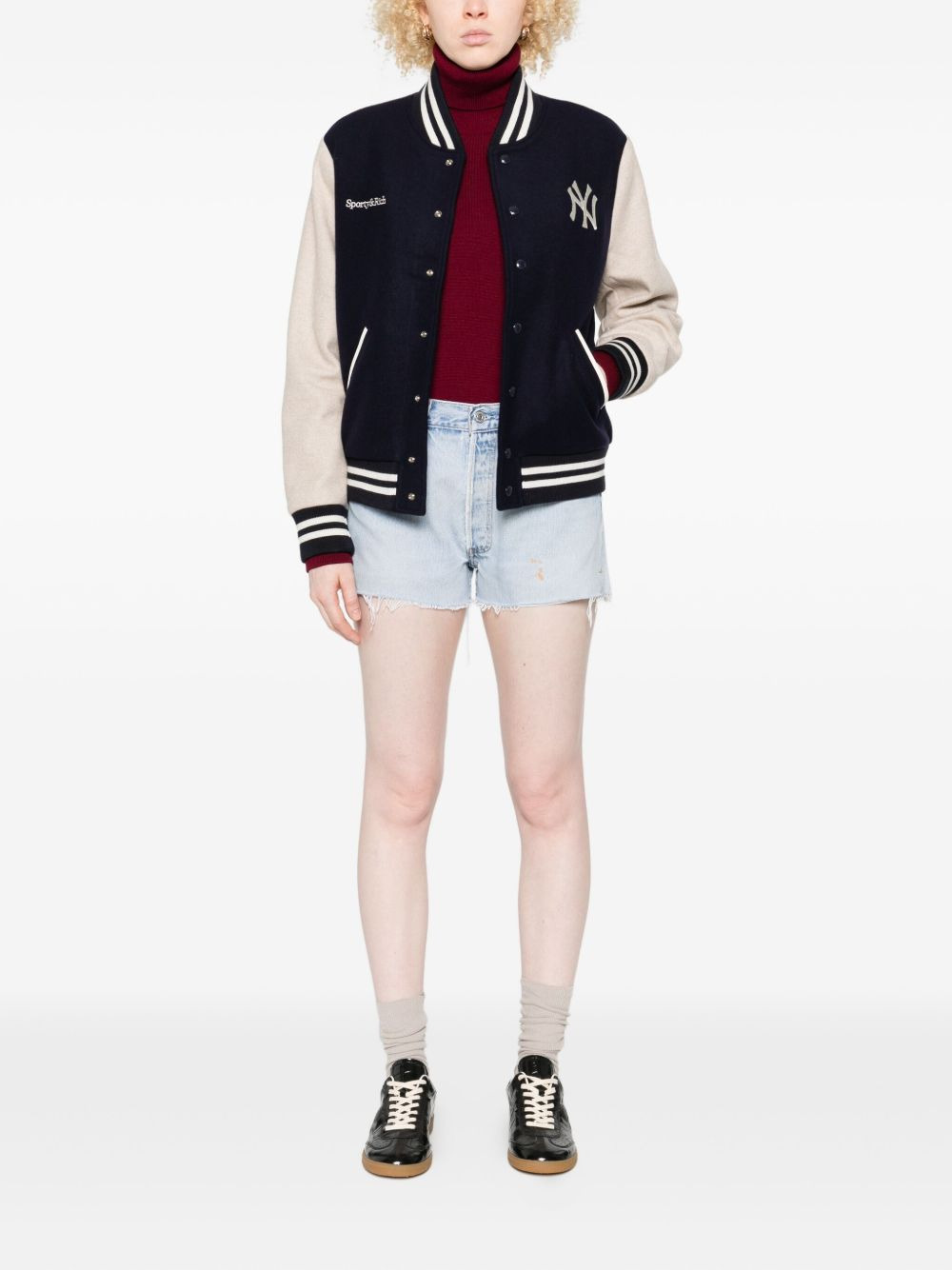 frayed-edges denim shorts - 2