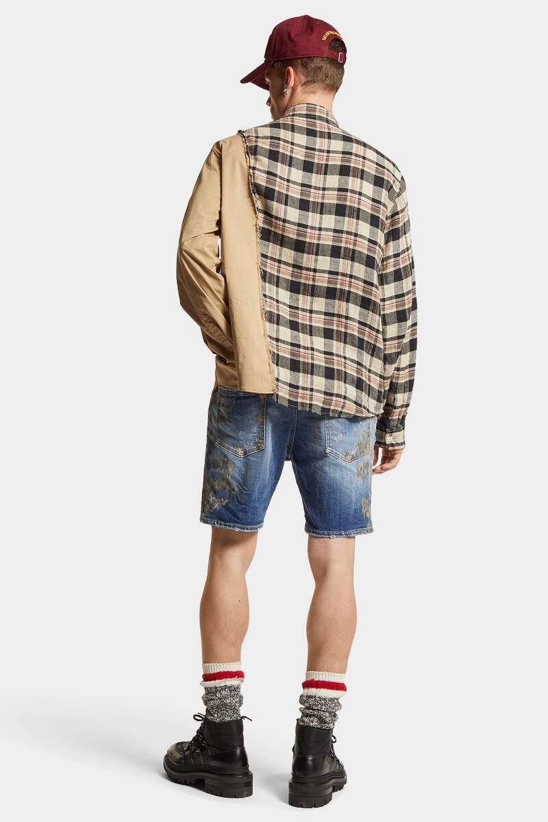 MEDIUM MUFFA WASH MARINE SHORT JEANS - 4
