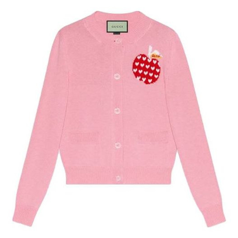 (WMNS) Gucci Les Pommes Cardigan 'Pink 664354-XKBYU-5943 1