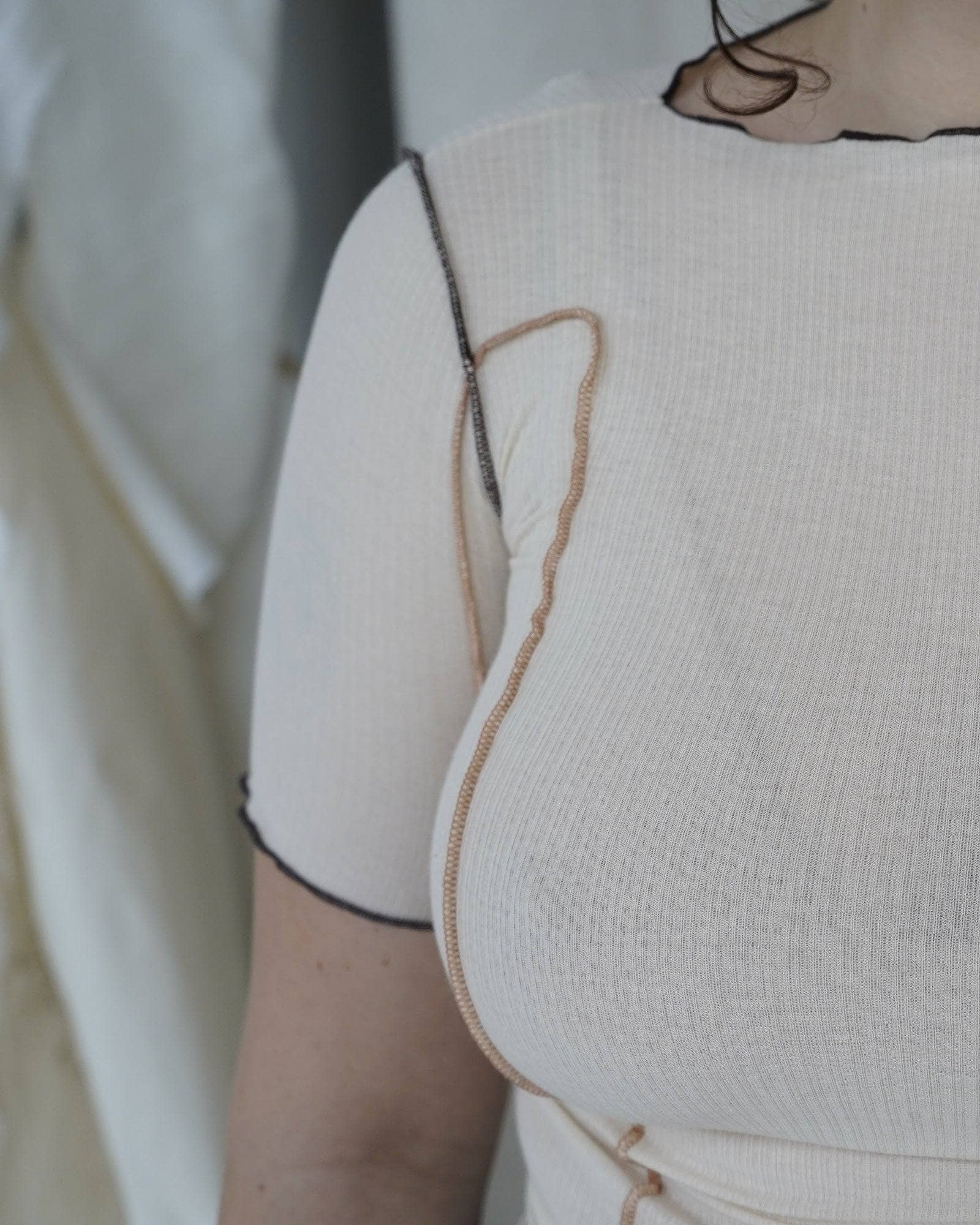 Omato 3/4 Tee Shirt - Fine Organic Cotton Rib - 5