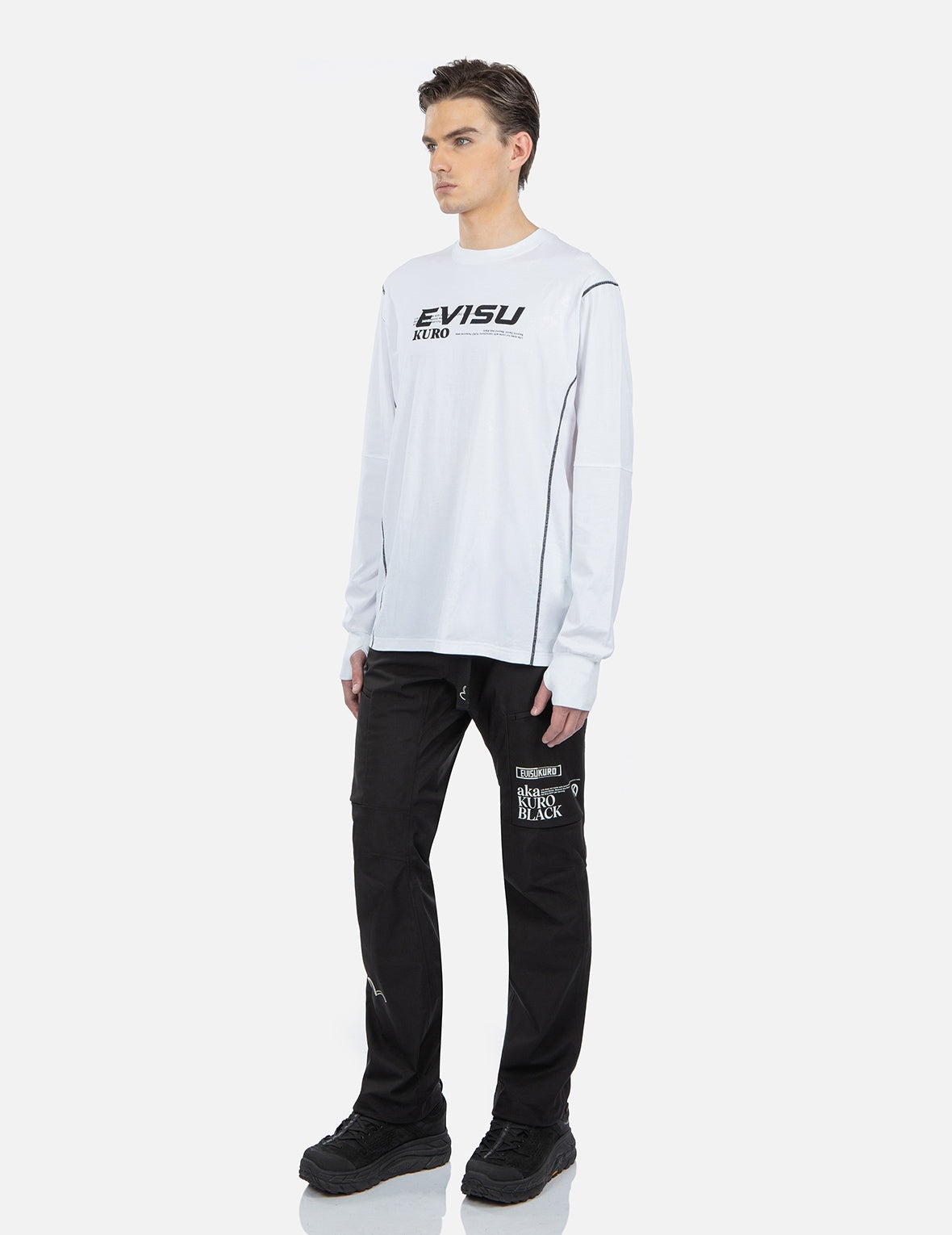 Contrast Stitching Long Sleeve T-shirt - 3