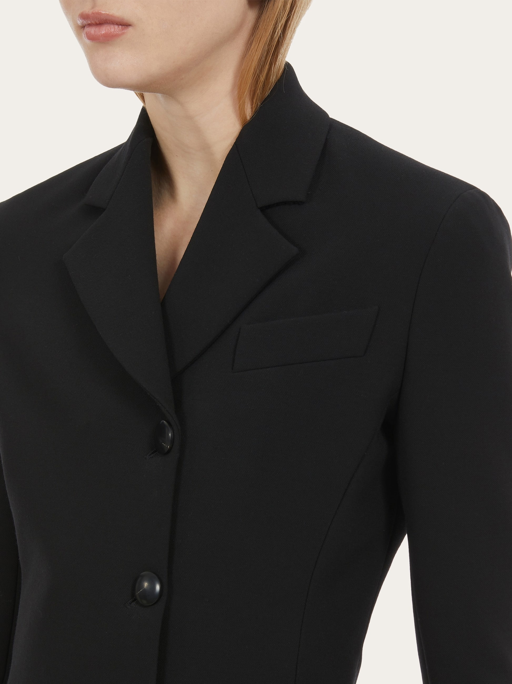 Single breasted asymmetric blazer - 4