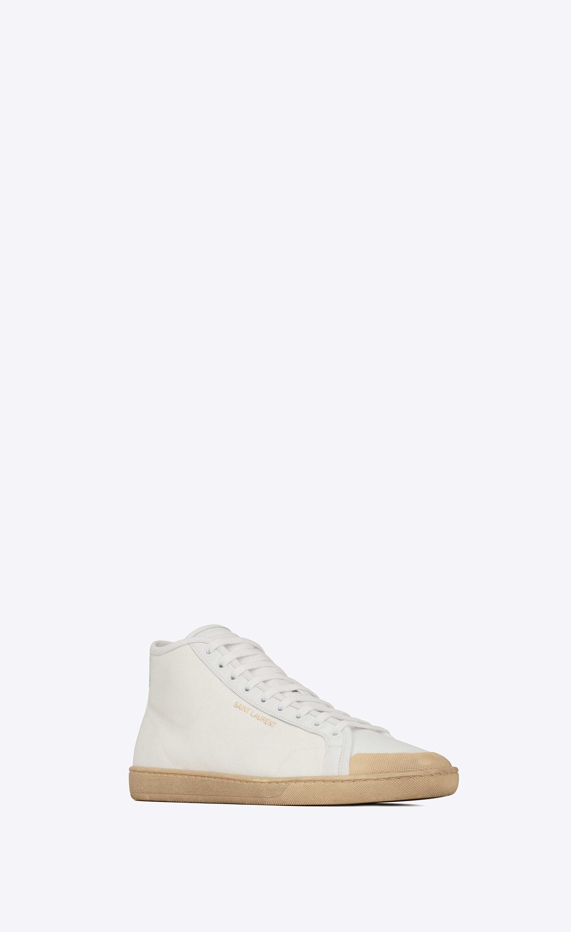 court classic sl/39 mid-top sneakers in canvas and leather - 4