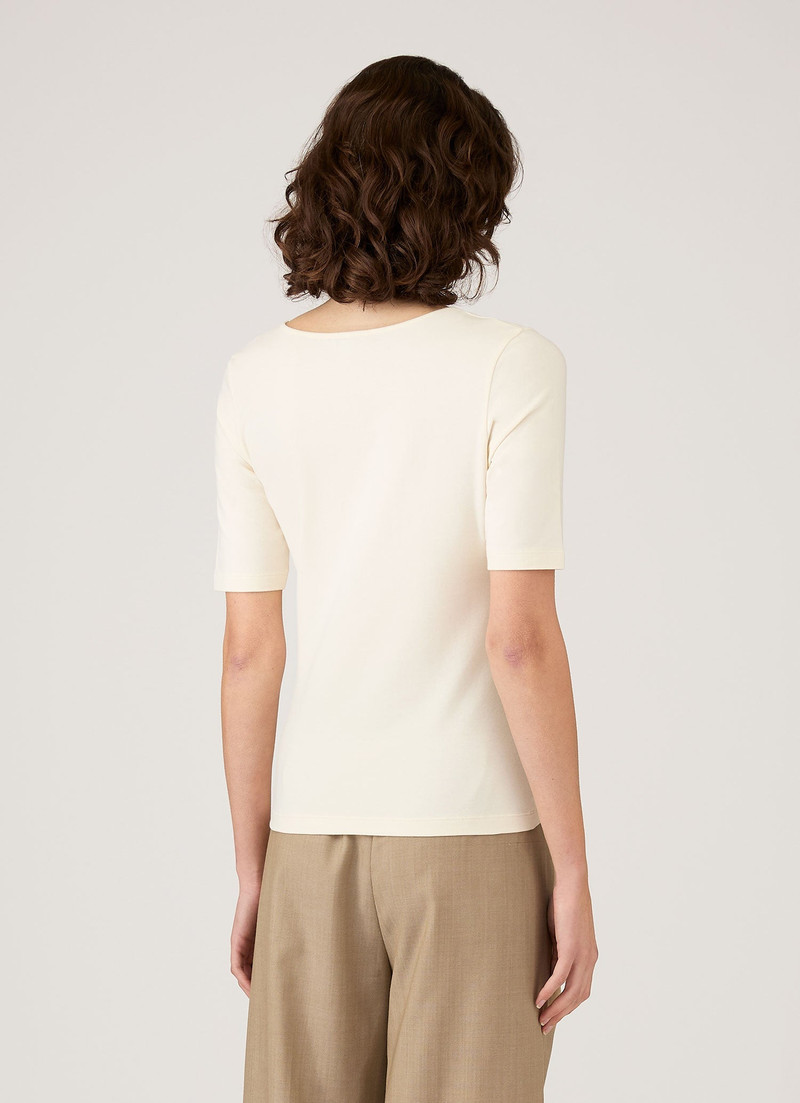 Stretch Cotton Scoop Top 3