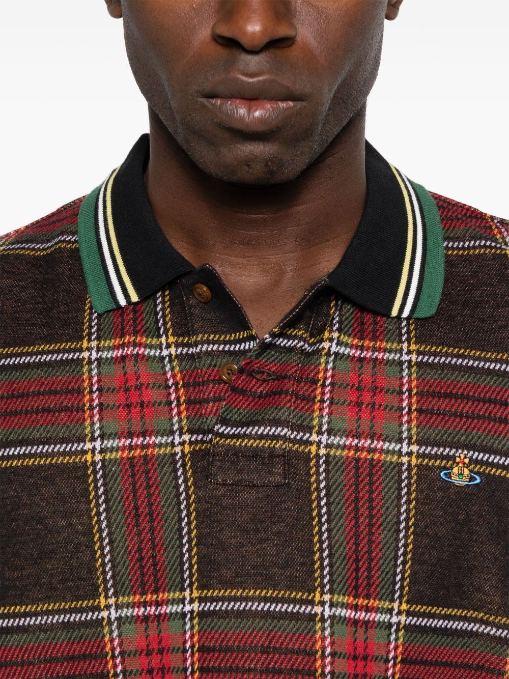 checked polo shirt - 4