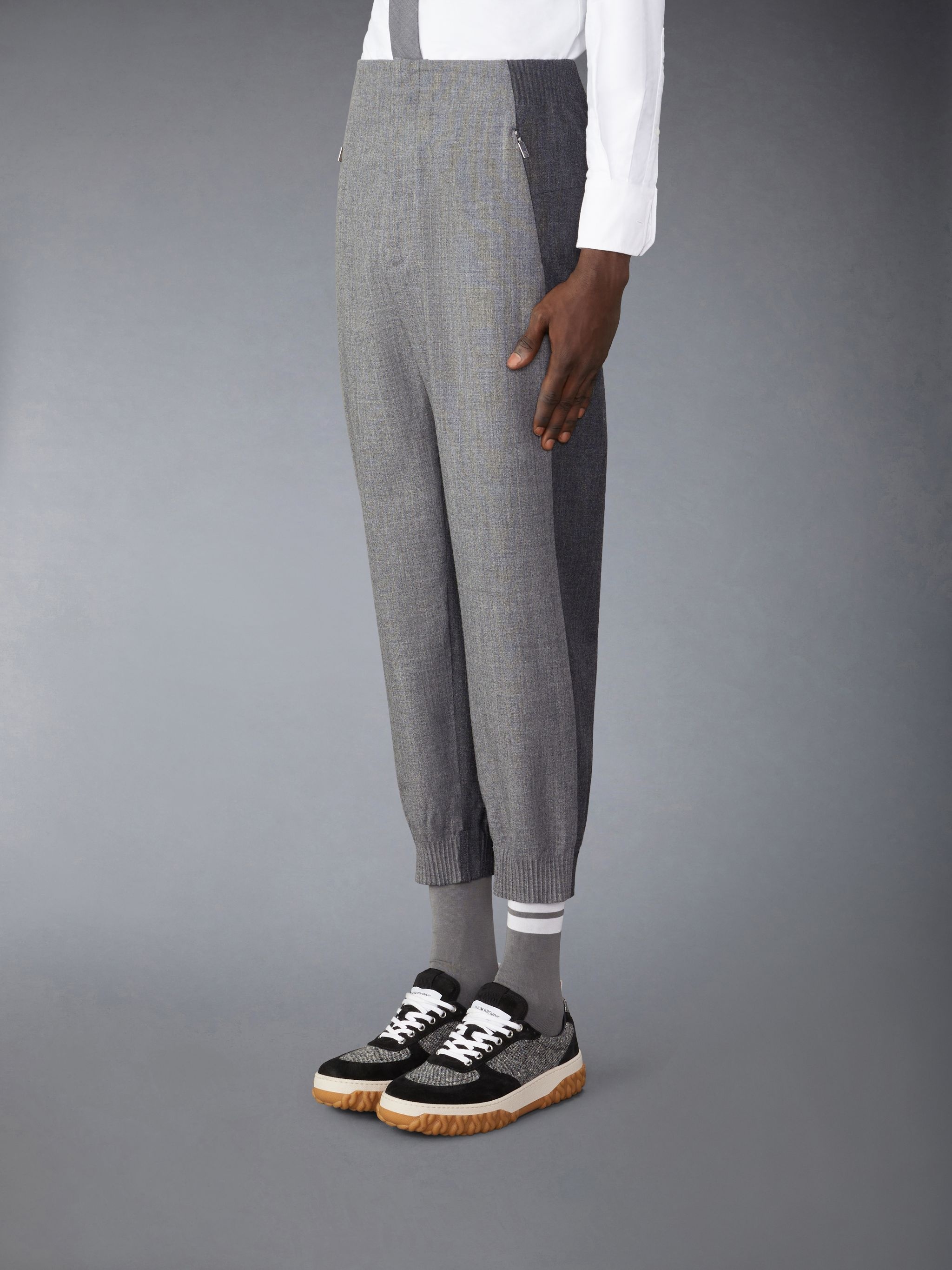 Thom Browne Crispy Wool Tracksuit Pant | REVERSIBLE