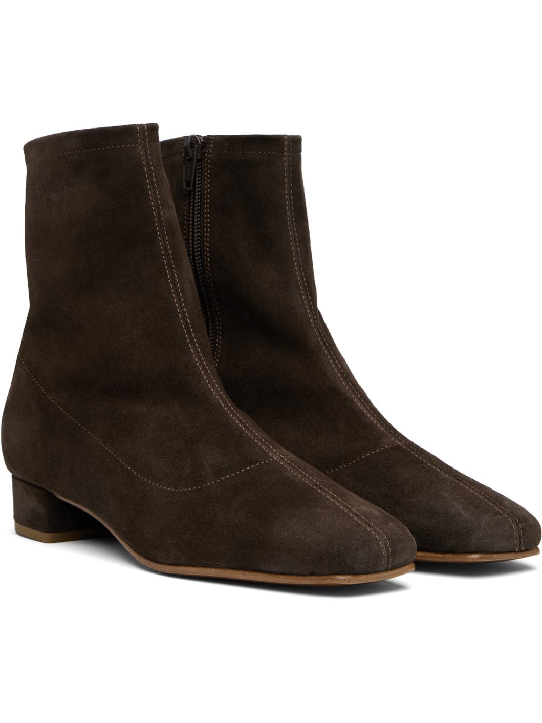 Brown Este Suede Leather Boots - 4