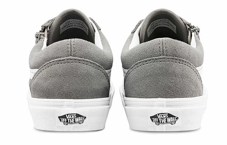 Vans Unisex Old Skool Zip Low-Top Sneakers Grey 'Gray White' VN0A3493A4F - 5
