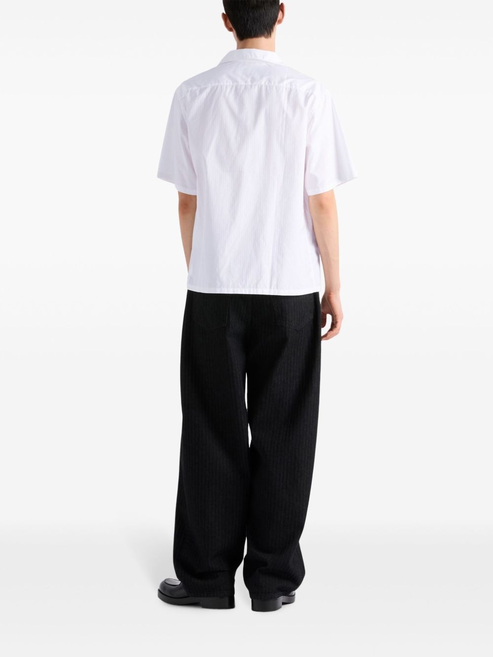 logo-patch bowling shirt - 3