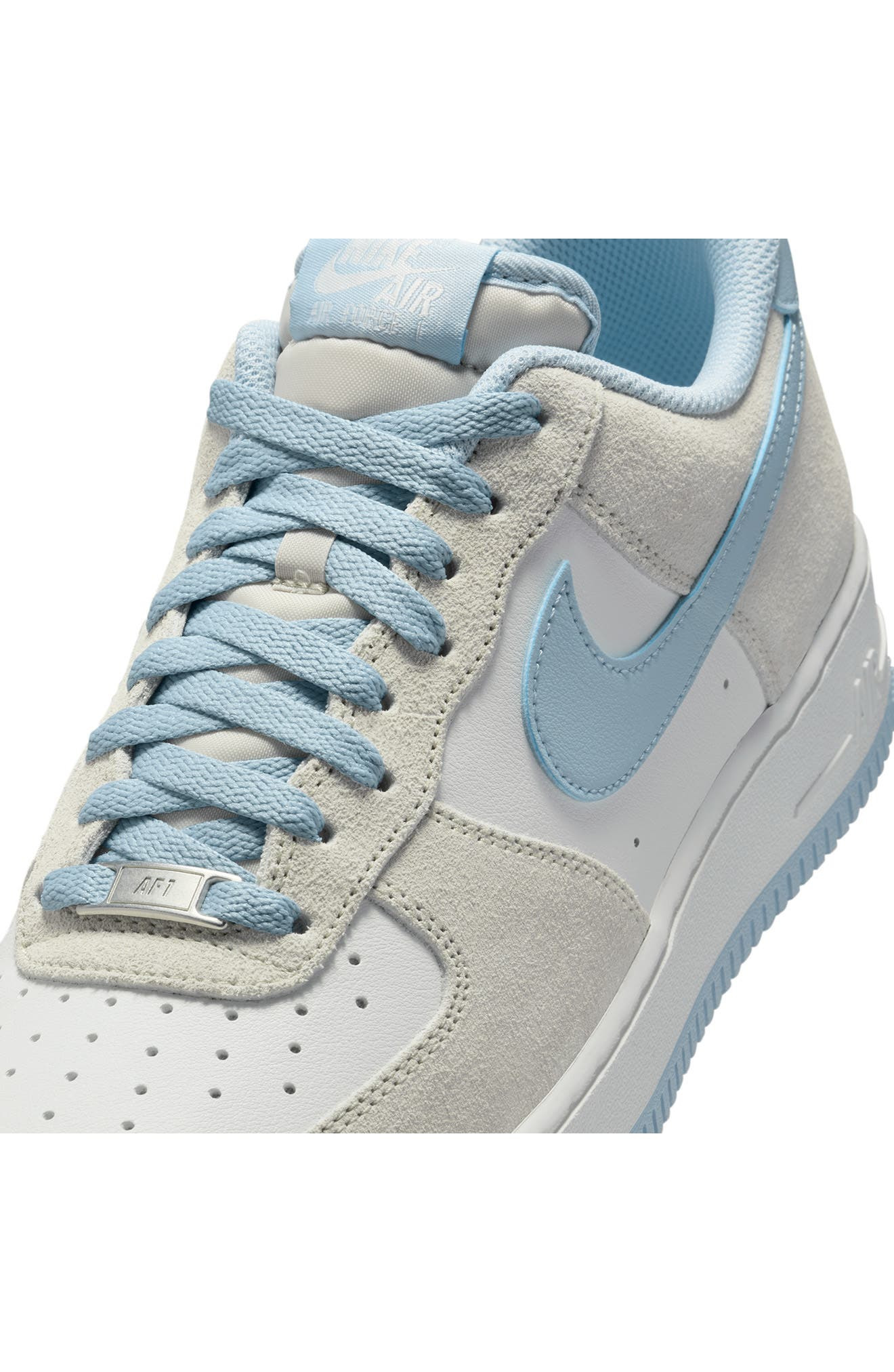 Nike Air Force 1 '07 Sneaker in Light Bone/Light Armory Blue at Nordstrom - 8