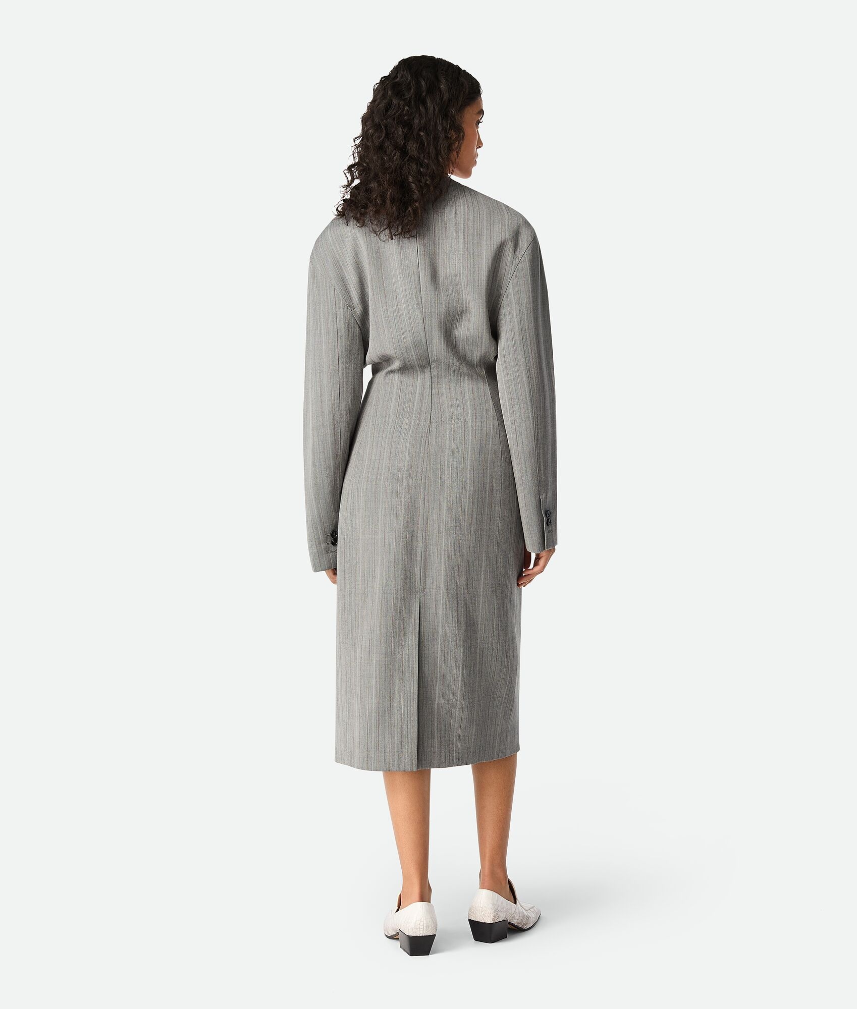 Wool Subtle Stripe Dress - 3