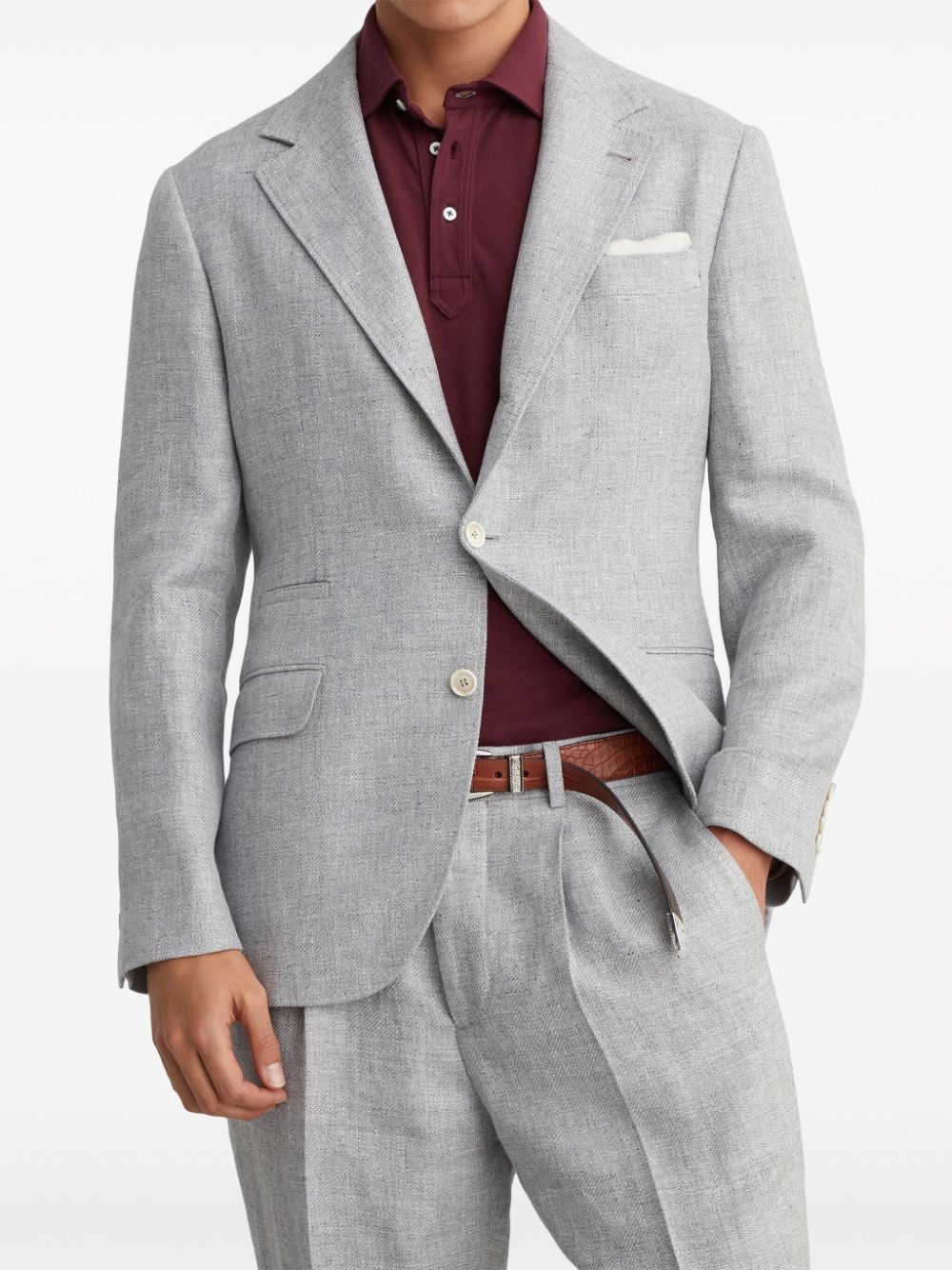 peak-lapels single-breasted blazer - 3