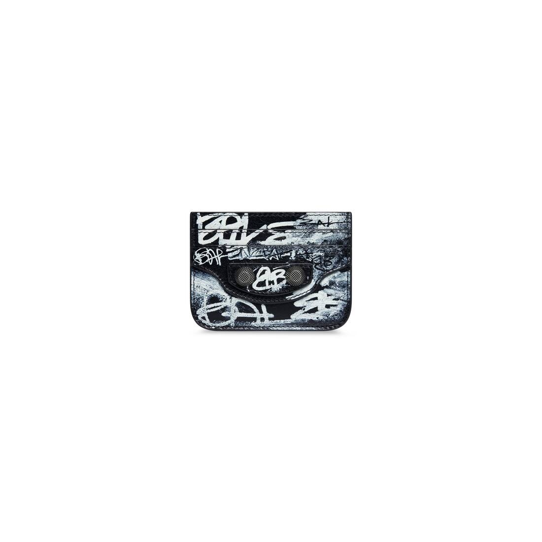 Women's Le Cagole Card Holder Graffiti in Black - 1
