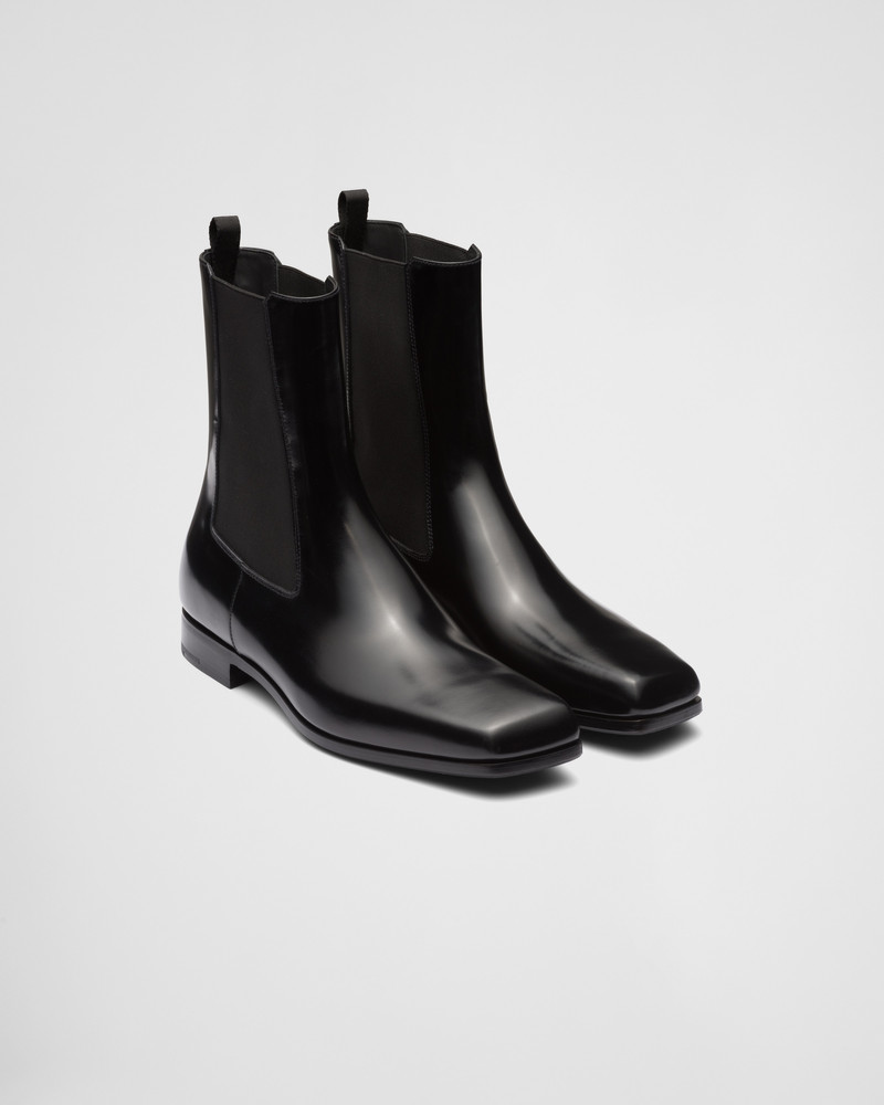 Brushed leather Chelsea boots 1