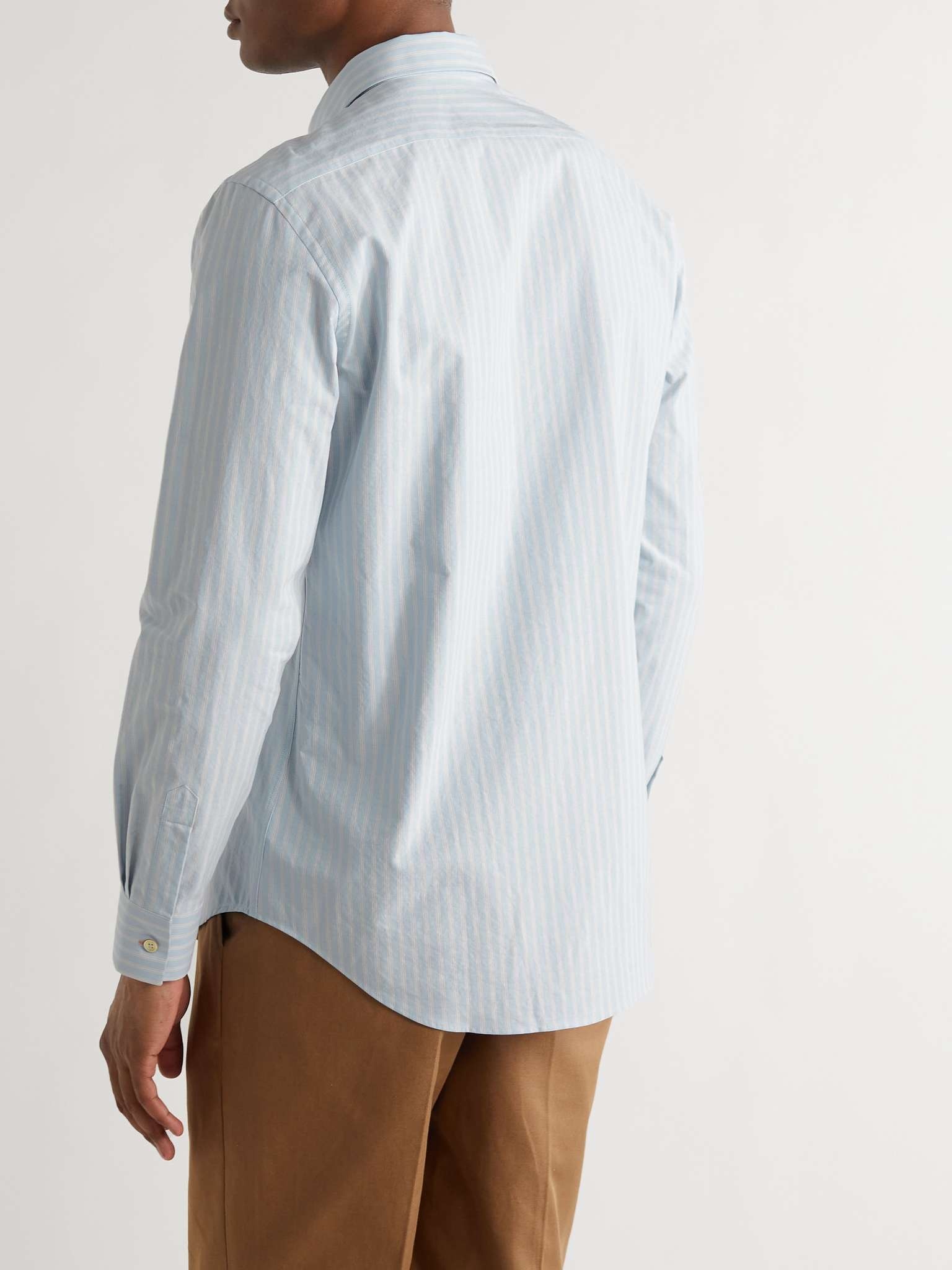 Striped Cotton-Poplin Shirt - 4