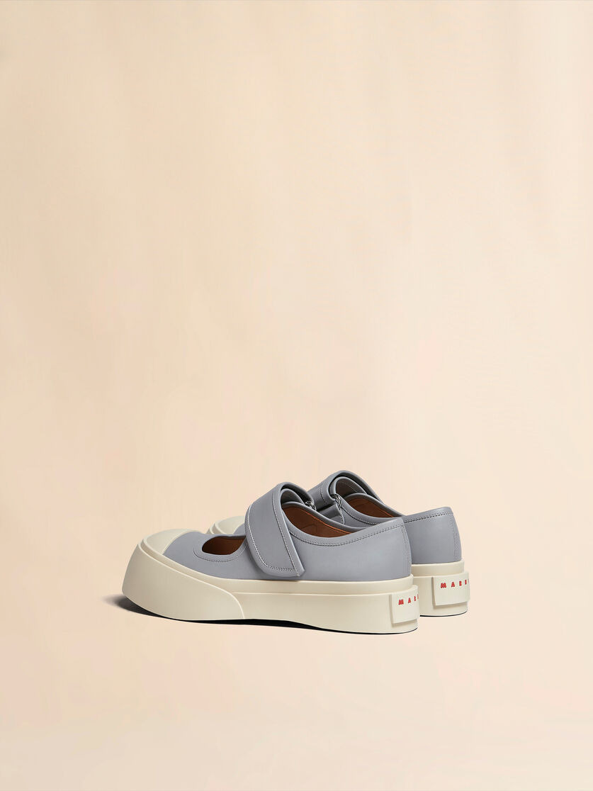 GREY LEATHER MARY JANE SNEAKER - 3