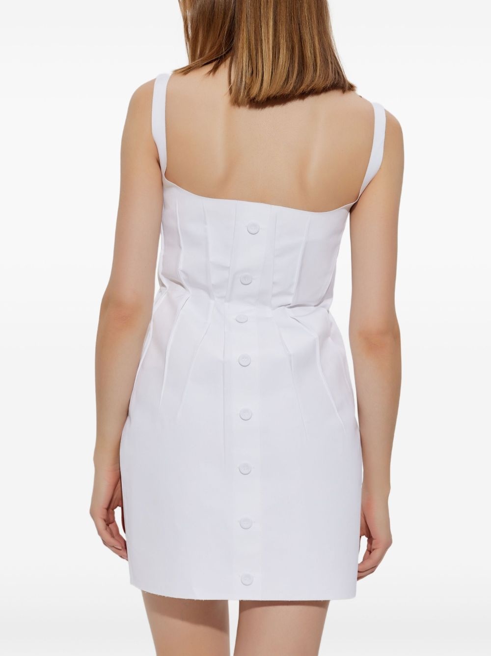 sleeveless pintuck dress - 4
