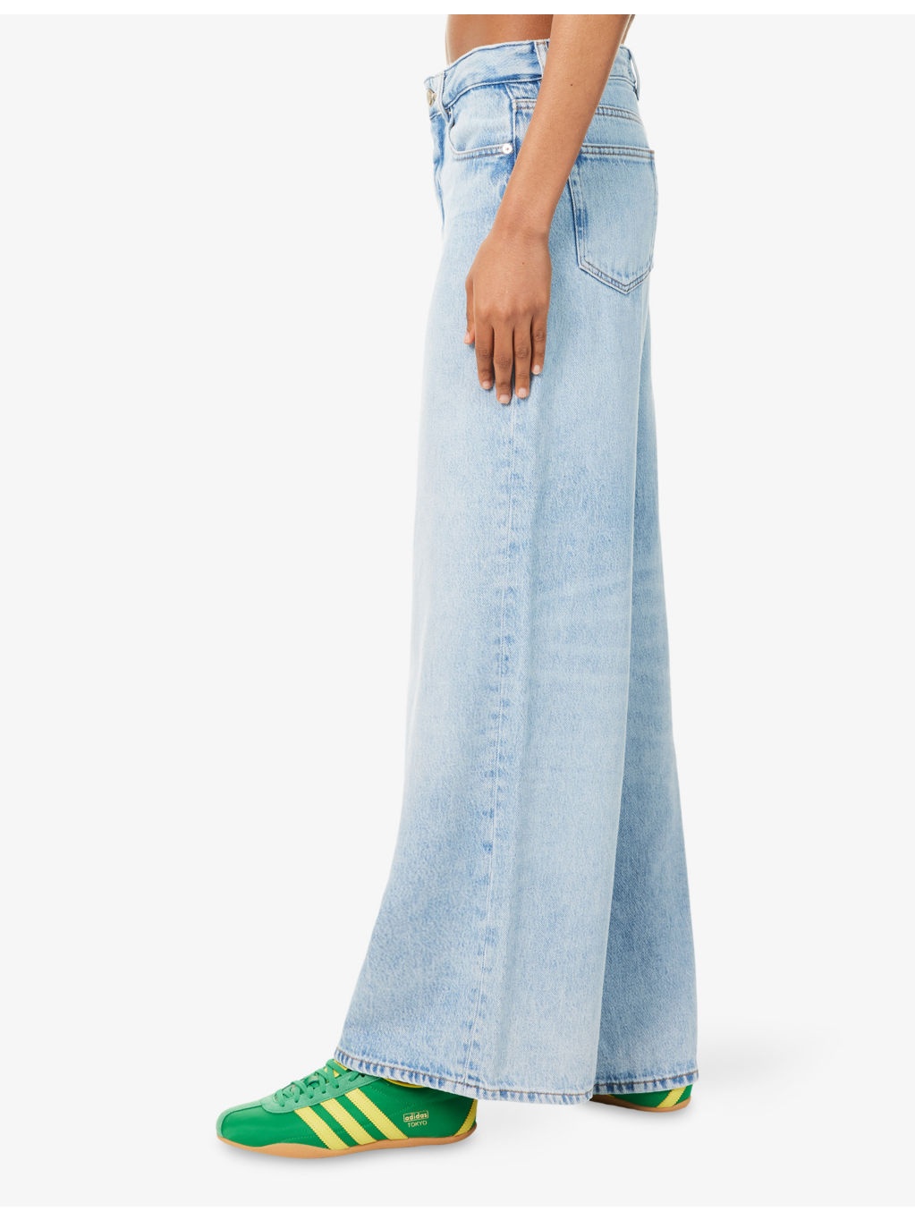 High-Rise Wide-Leg Denim-Blend Jeans - 3