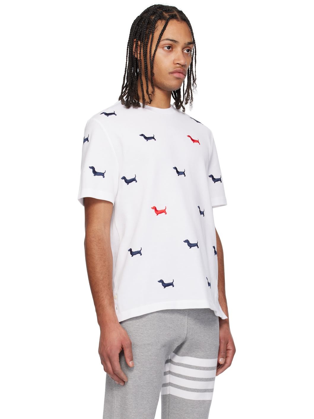 White Classic Pique Hector Short Sleeve T-shirt - 2