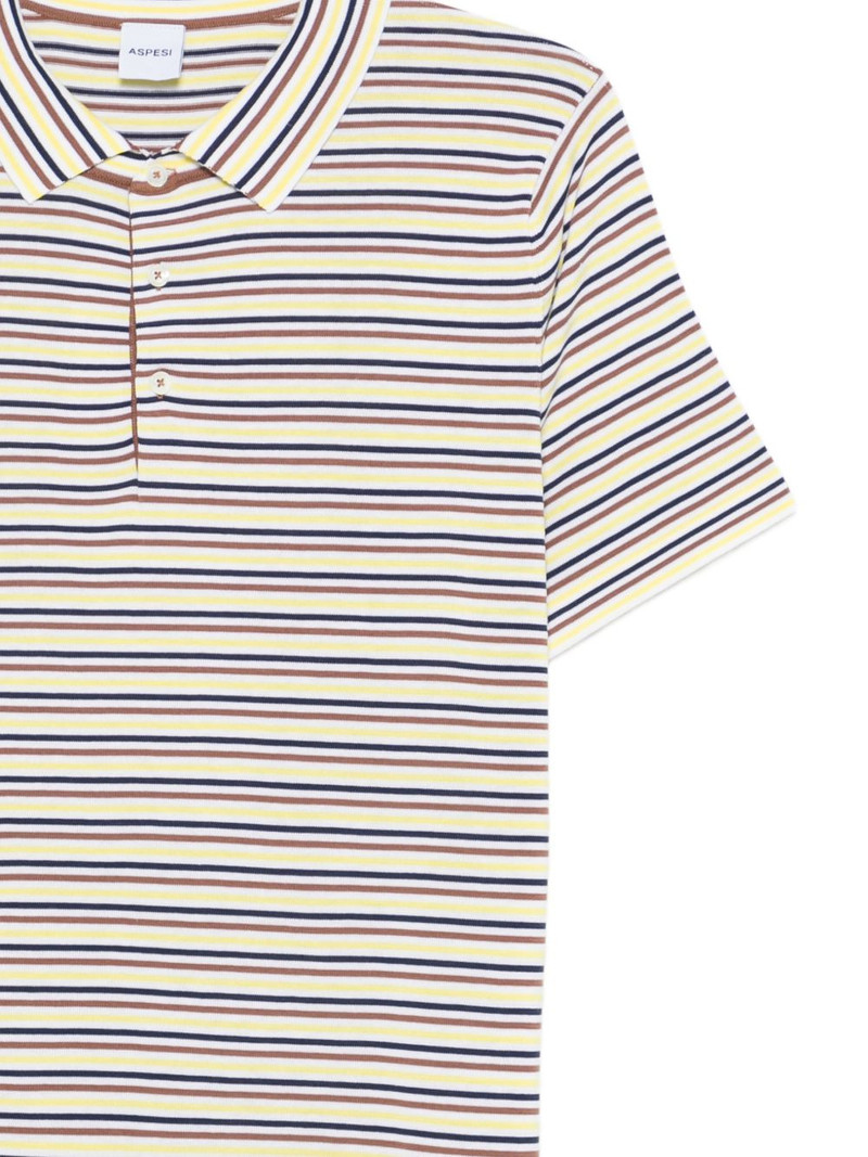striped-pattern knit polo shirt 3