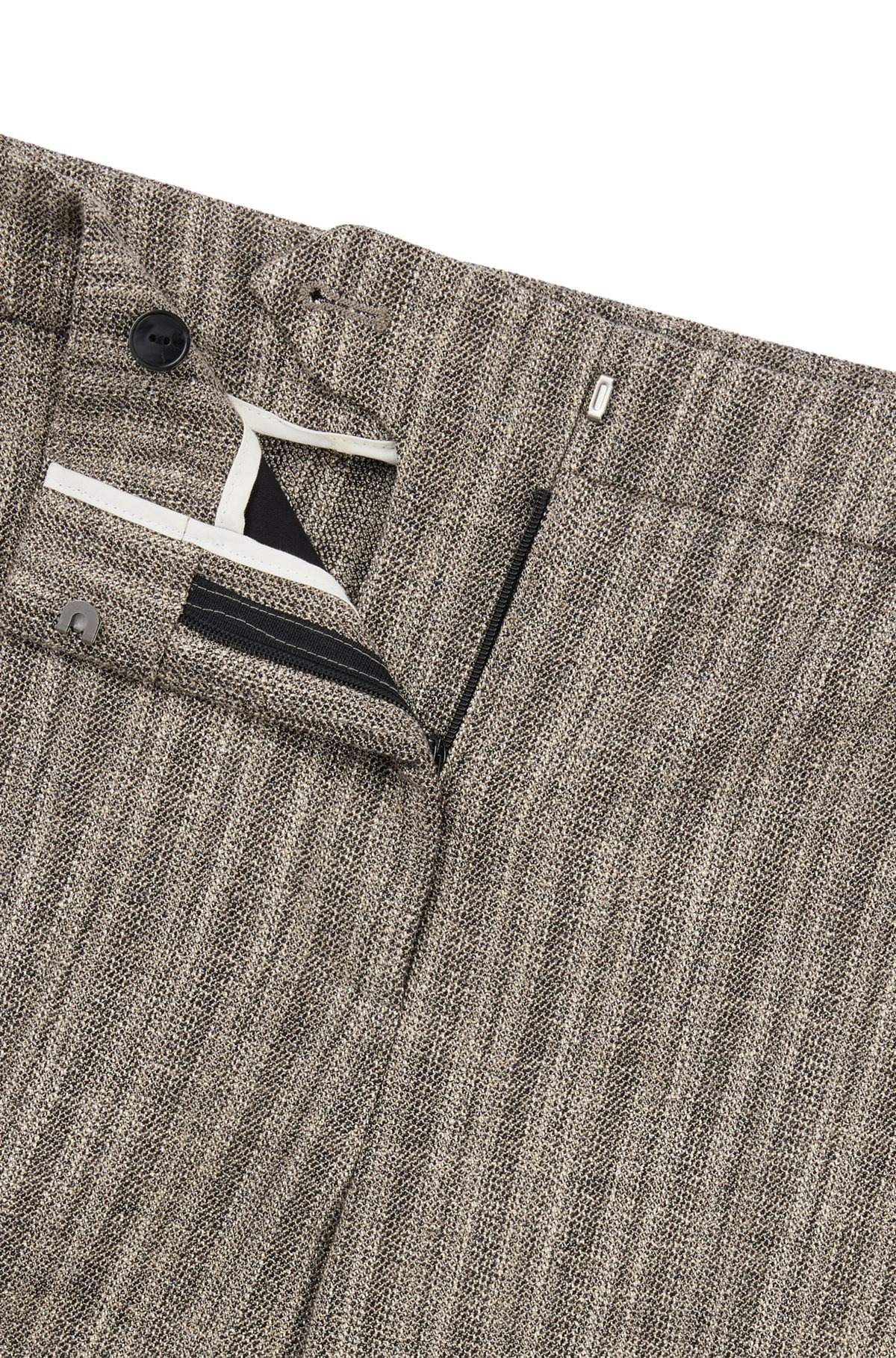 REGULAR-FIT TROUSERS IN STRIPED STRETCH CLOTH - 6