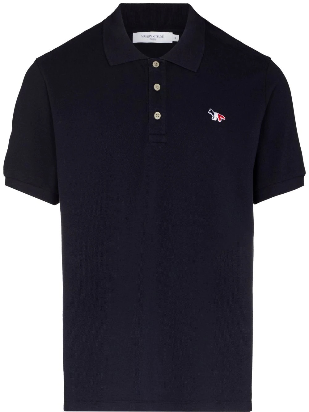 embroidered-motif polo shirt - 1