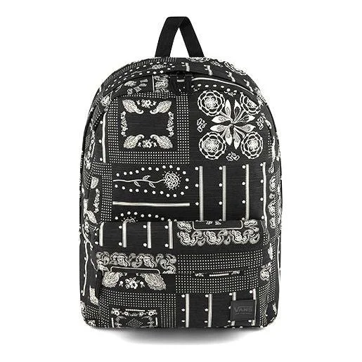 Vans Fashion Printed Backpack 'Black White' VN00021MCQ8 - 1