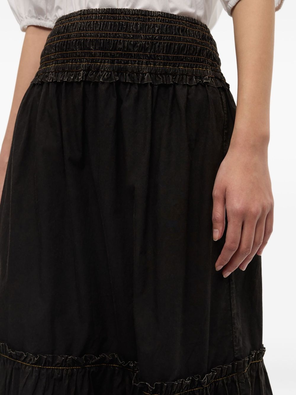 panelled A-line skirt - 5