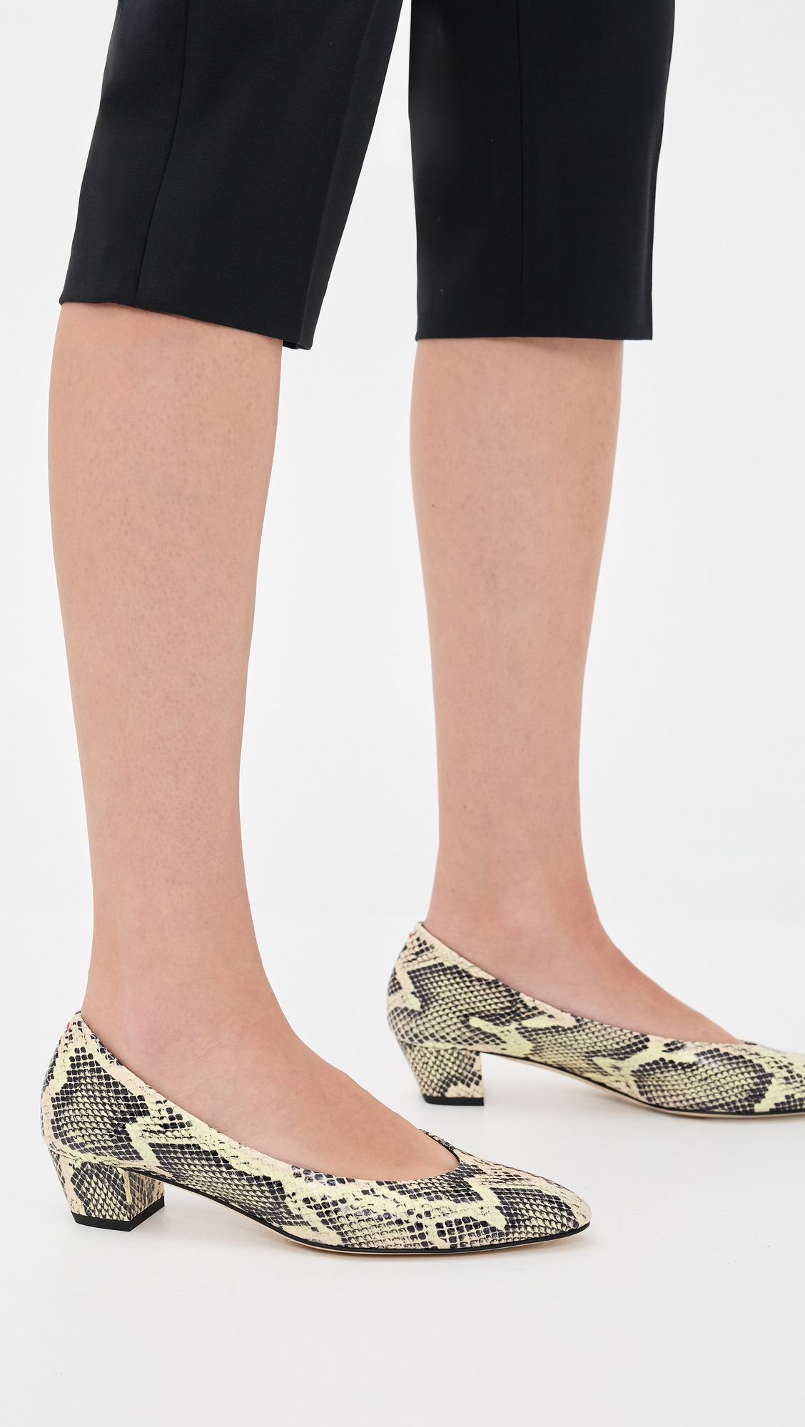 Helia Snake Print Calf Leather Heels - 2