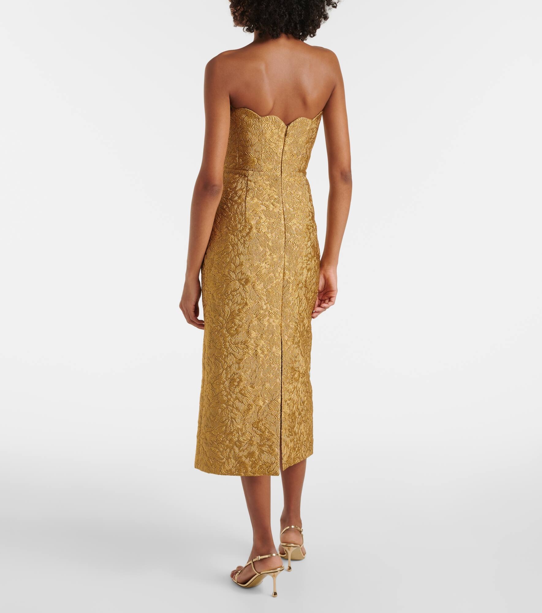 Marcella floral brocade cocktail dress - 3